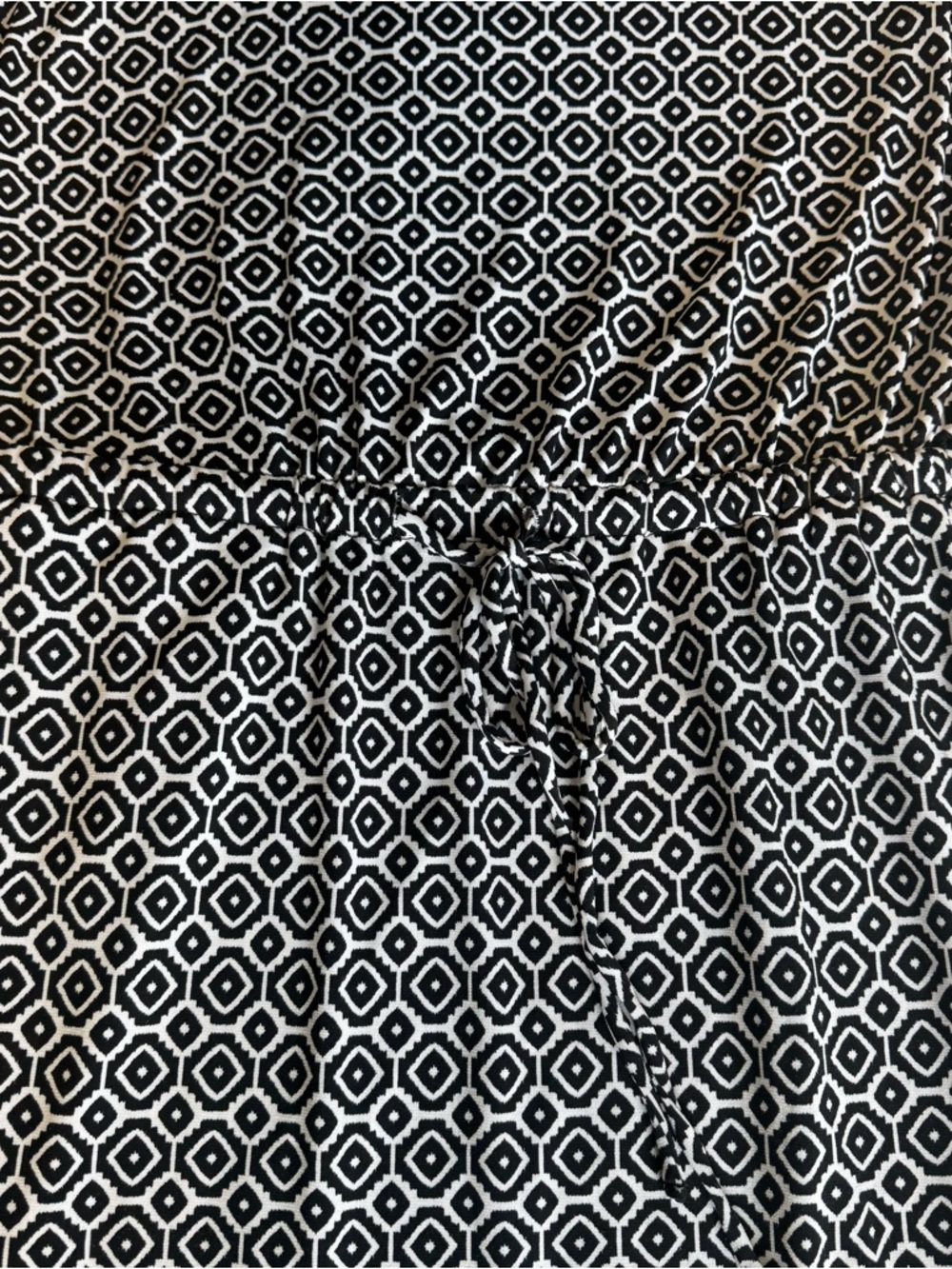 Banana Republic Maxi Dress - XS Black White Geometric Racerback with Pockets - Picture 5 of 10